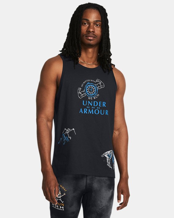 Camiseta sin mangas UA Launch para hombre, Black, pdpMainDesktop image number 0